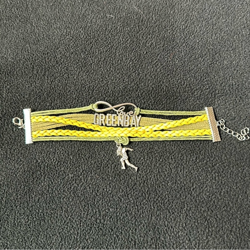 Green Bay Infinity Bracelet with Charms